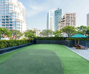 View of rooftop garden at Maitria Hotel Sukhumvit 18 Bangkok