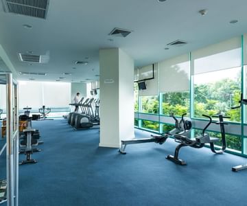 Fully equipped gym at Chatrium Residence Riverside Bangkok