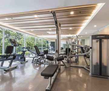 Fully equipped gym at Maitria Hotel Rama 9 Bangkok