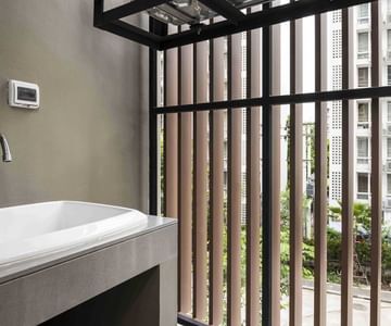 Wash basin in a Residence at Maitria Residence Rama 9 Bangkok