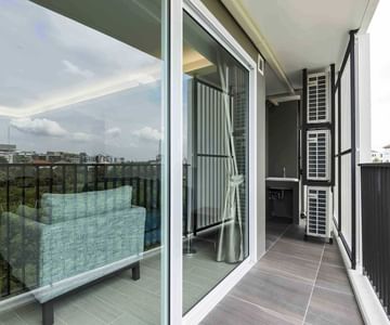 Balcony of a Residence at Maitria Residence Rama 9 Bangkok